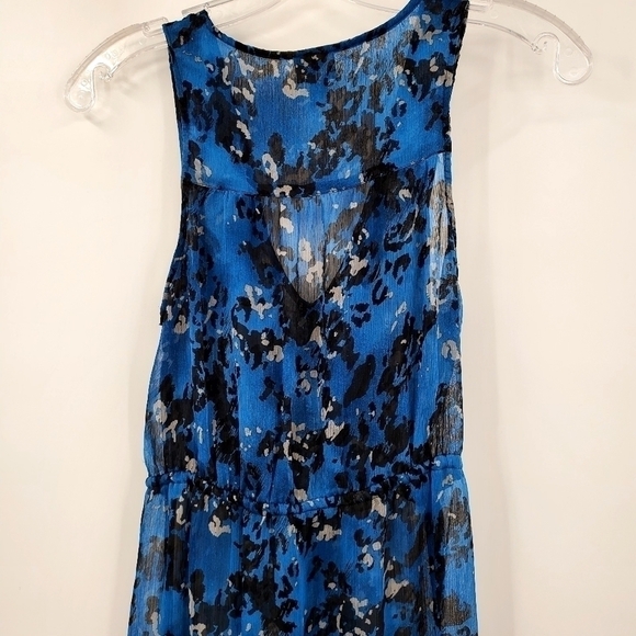 Converse Sleeveless Blue Printed V Neck Dress - Picture 5 of 7